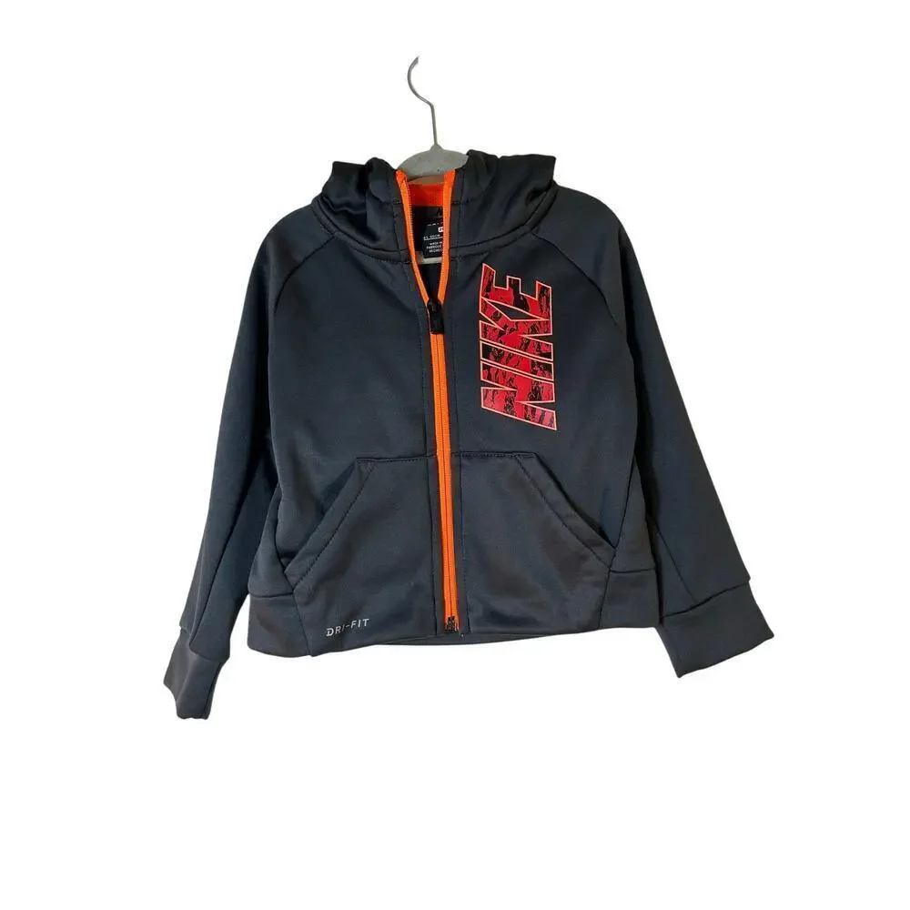 NIKE Boy’s Therma Fleece Dri-fit Full Zip Hooded Jacket / Size: 2T
